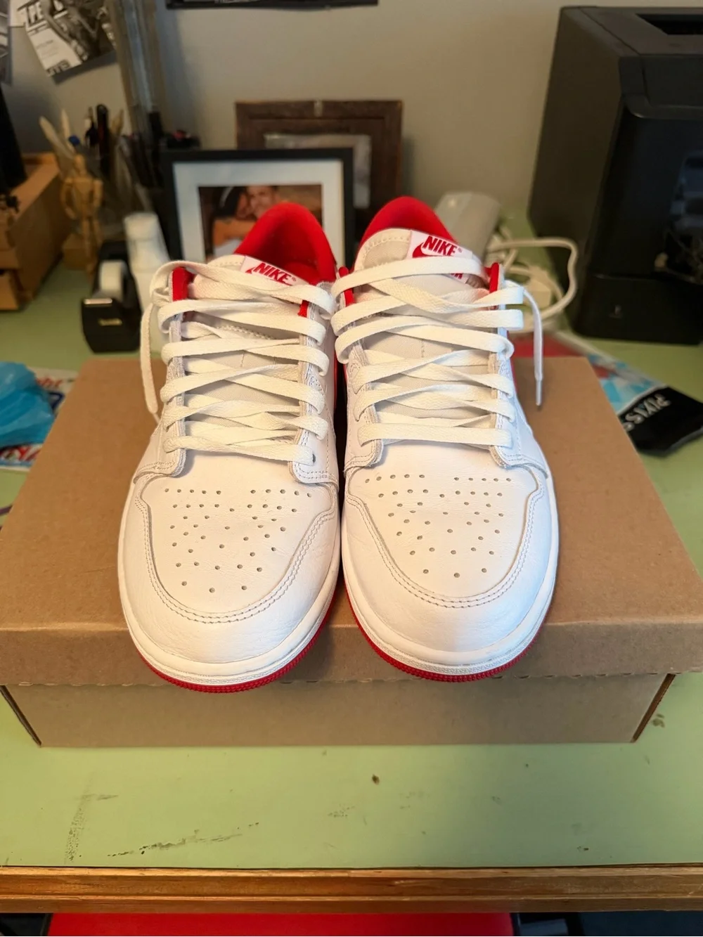 Jordan 1 Low Retro “White / University Red”